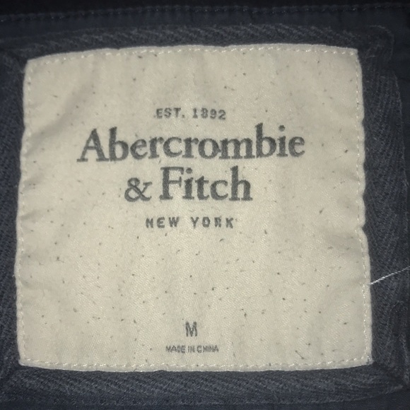 ABERCROMBIE and Fitch sweatshirt dark navy blue white and cream lettering size M - Picture 3 of 7